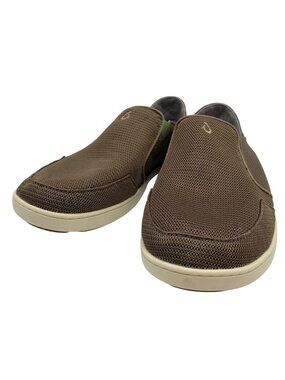 OluKai Nohea Mesh Olive Slip-On Shoes Men's Size 11.5